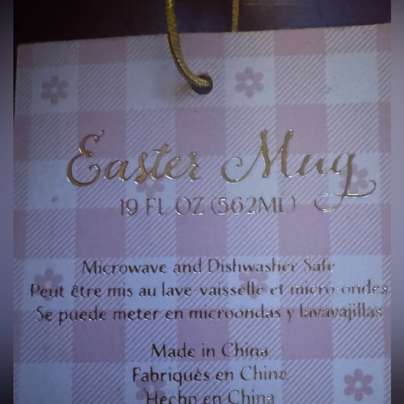 Easter NWT Pink Bunny Mug with Butterflies. 19oz   562ml - Picture 6 of 7